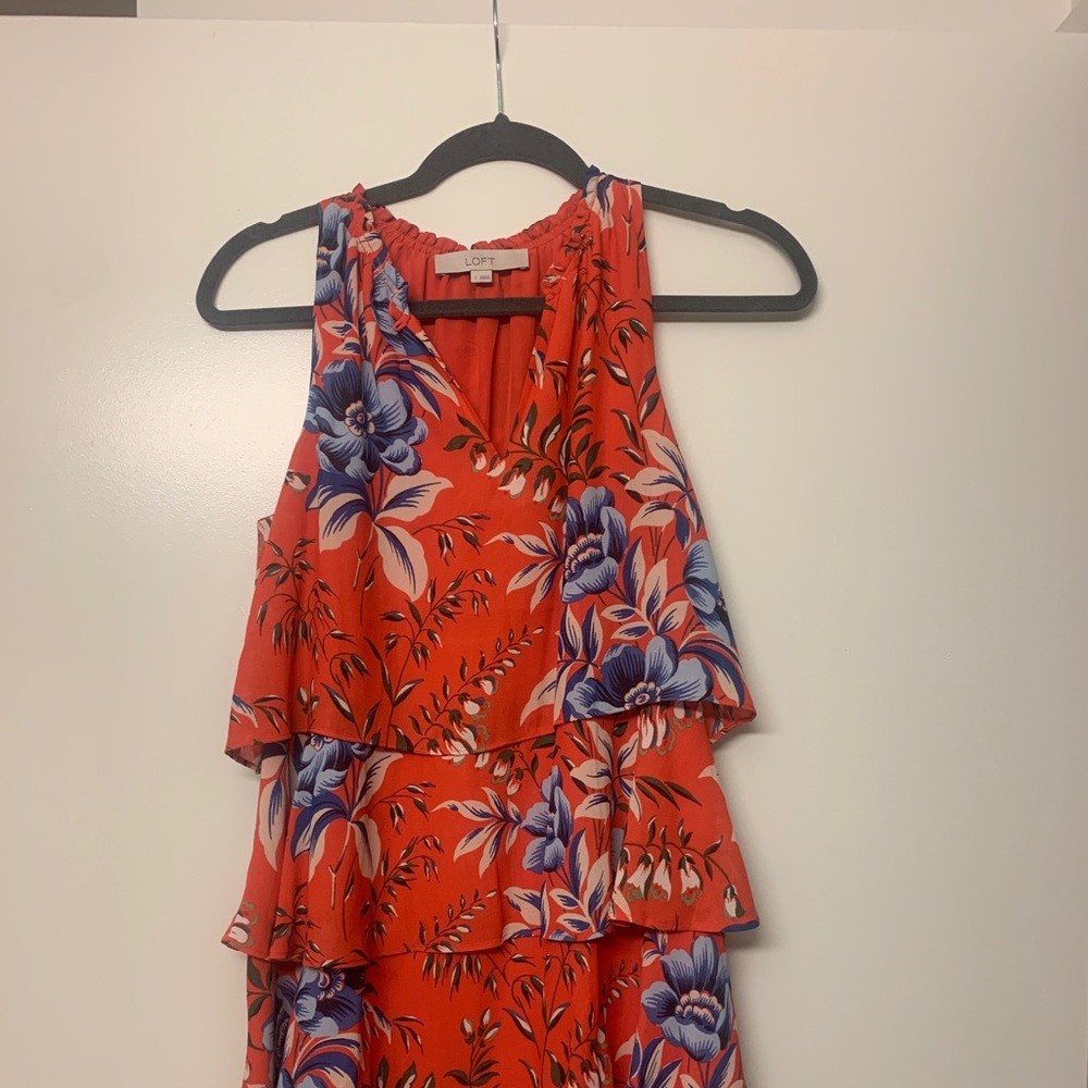 Red flowery dress